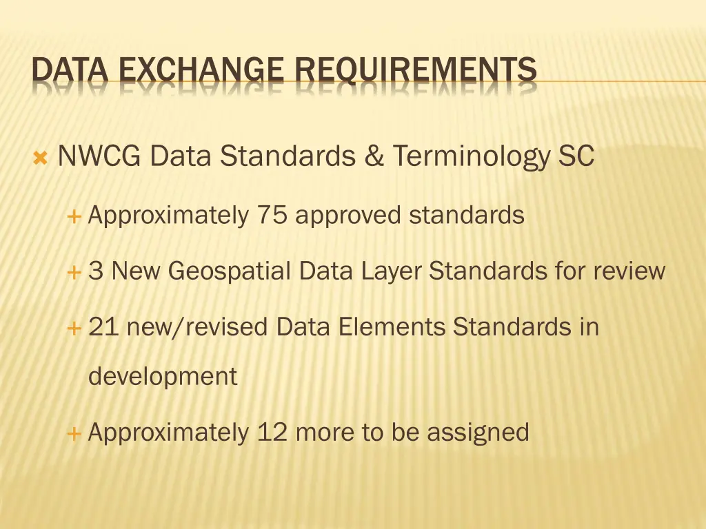 data exchange requirements 1
