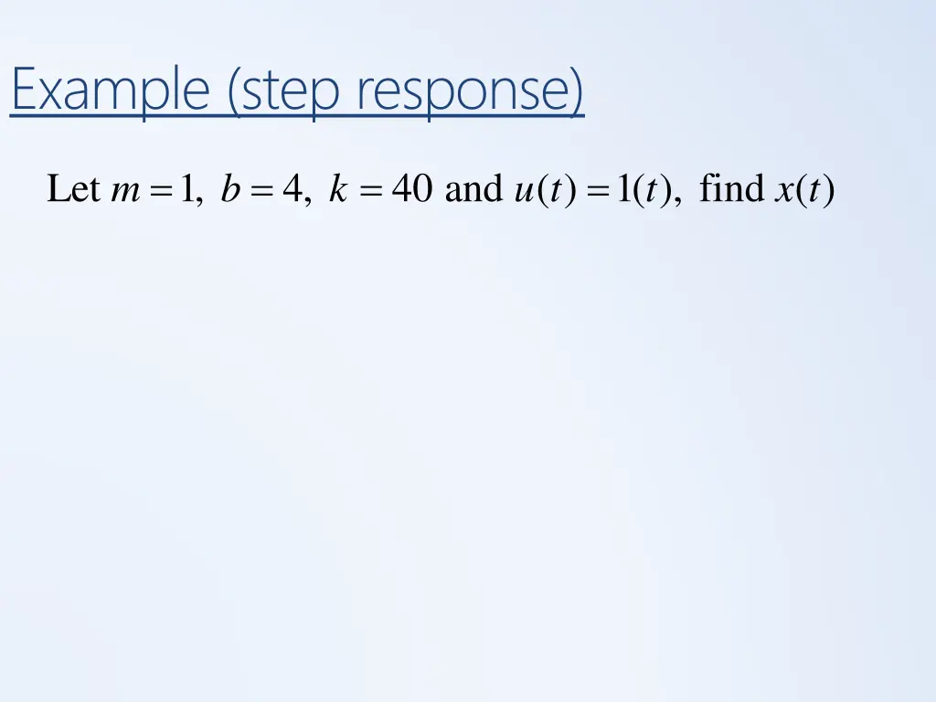 example step response