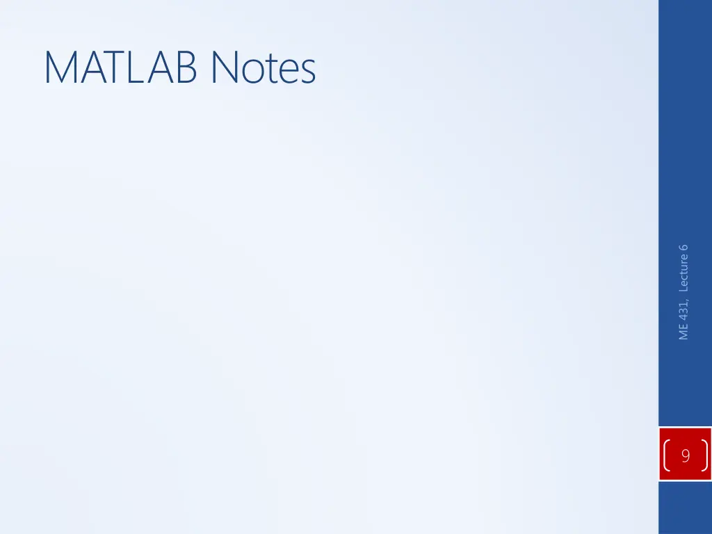 matlab notes