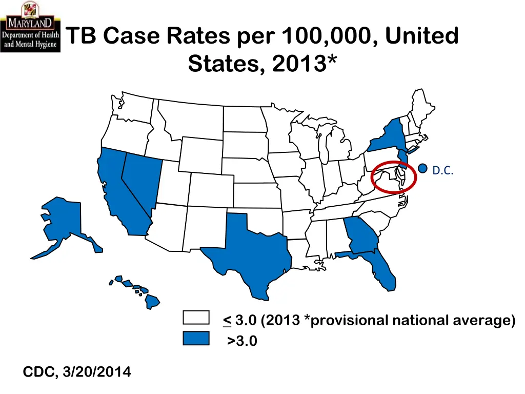 tb case rates per 100 000 united states 2013