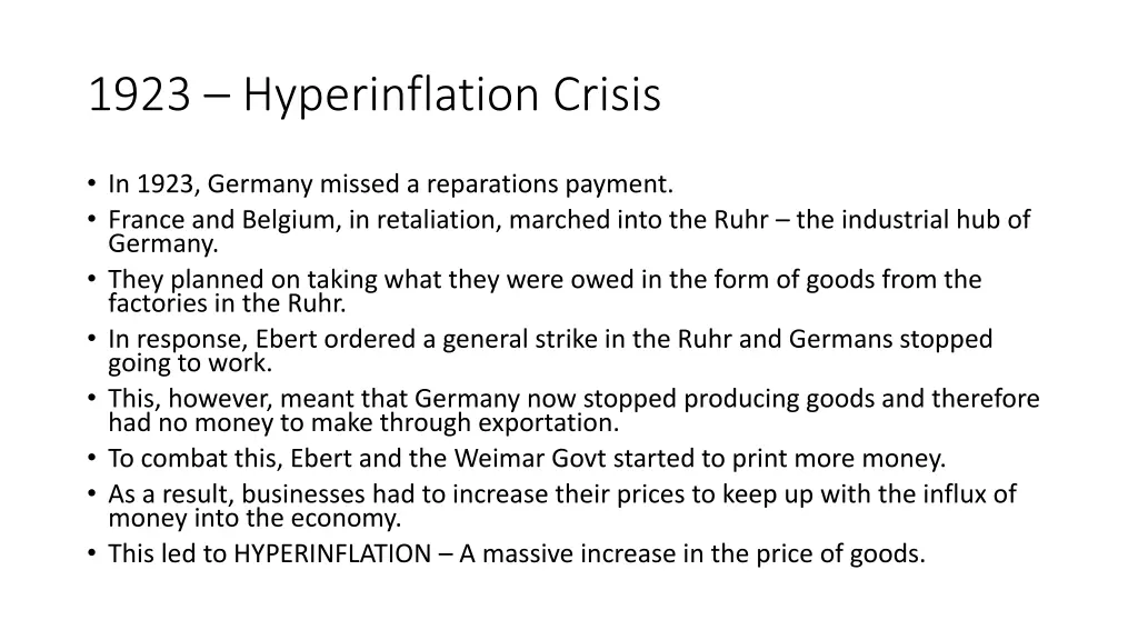 1923 hyperinflation crisis