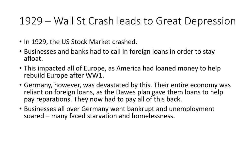 1929 wall st crash leads to great depression