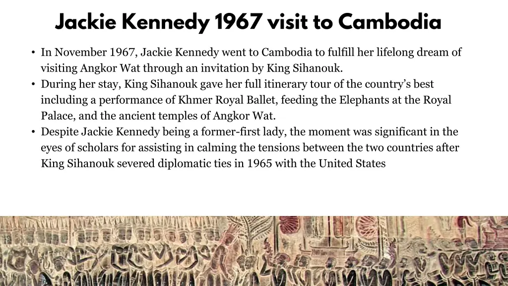 jackie kennedy 1967 visit to cambodia