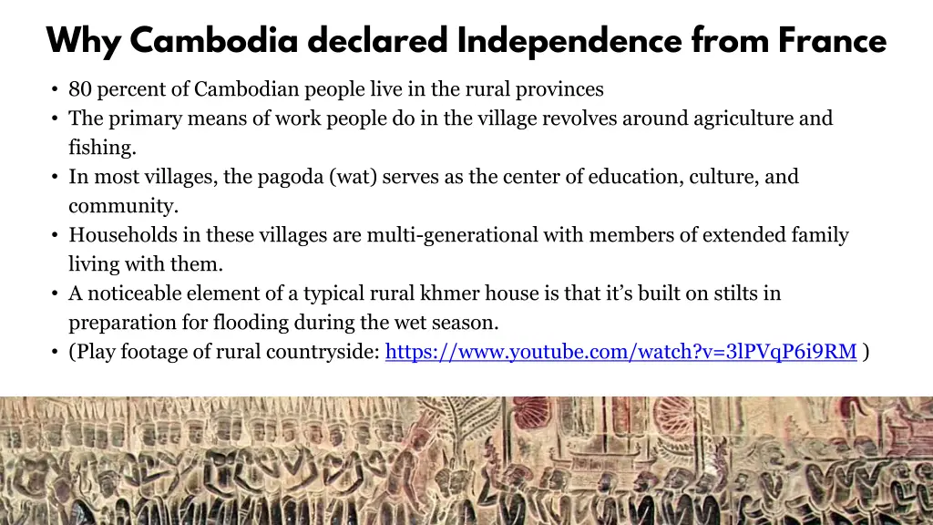 why cambodia declared independence from france 1