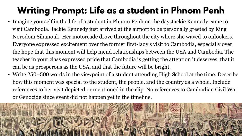 writing prompt life as a student in phnom penh