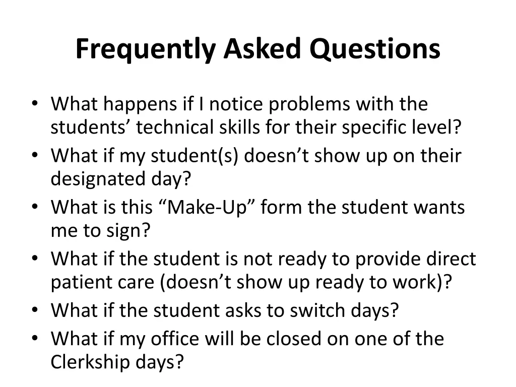 frequently asked questions