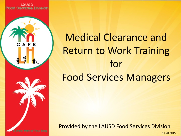 medical clearance and return to work training