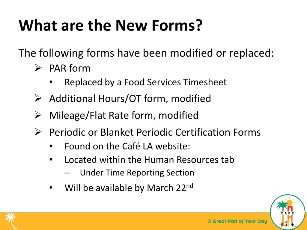 what are the new forms