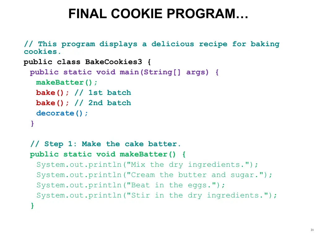 final cookie program