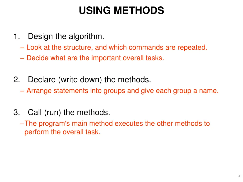 using methods