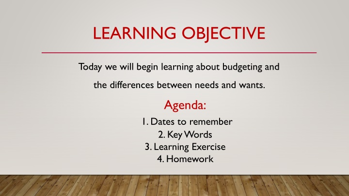 learning objective