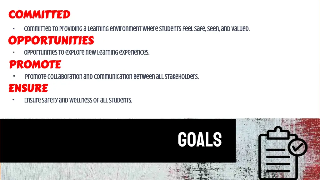 committed committed to providing a learning