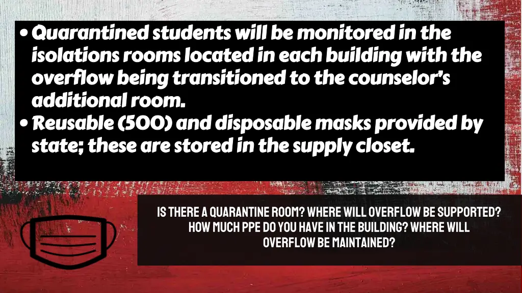 quarantined students will be monitored