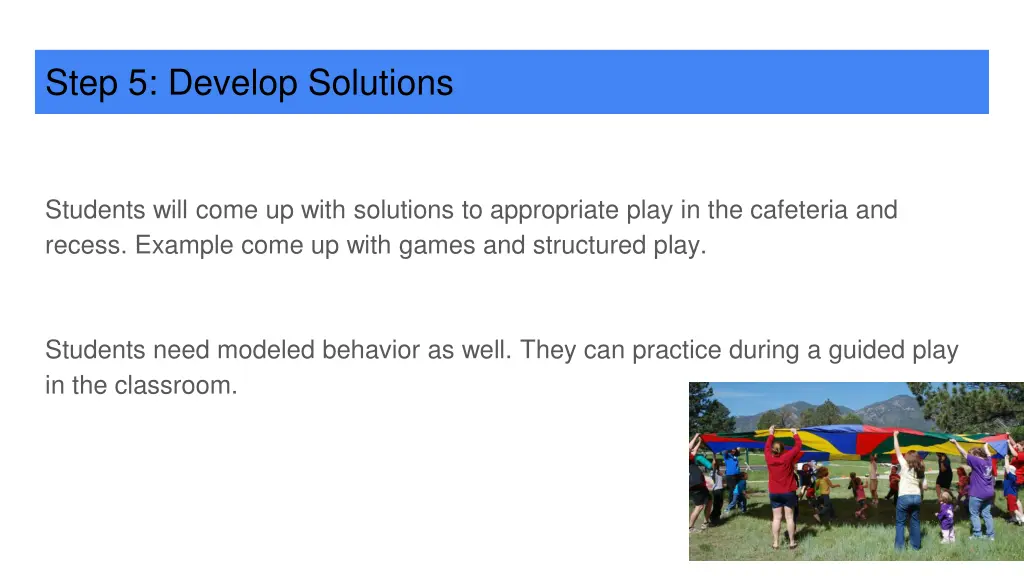 step 5 develop solutions