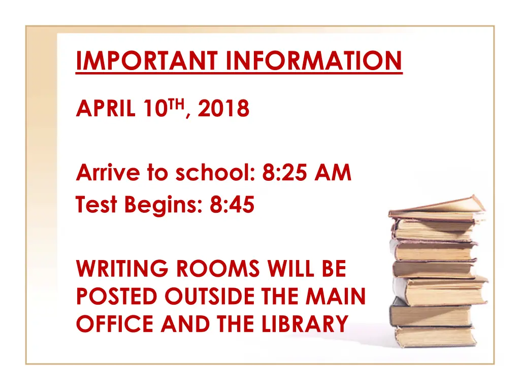 important information