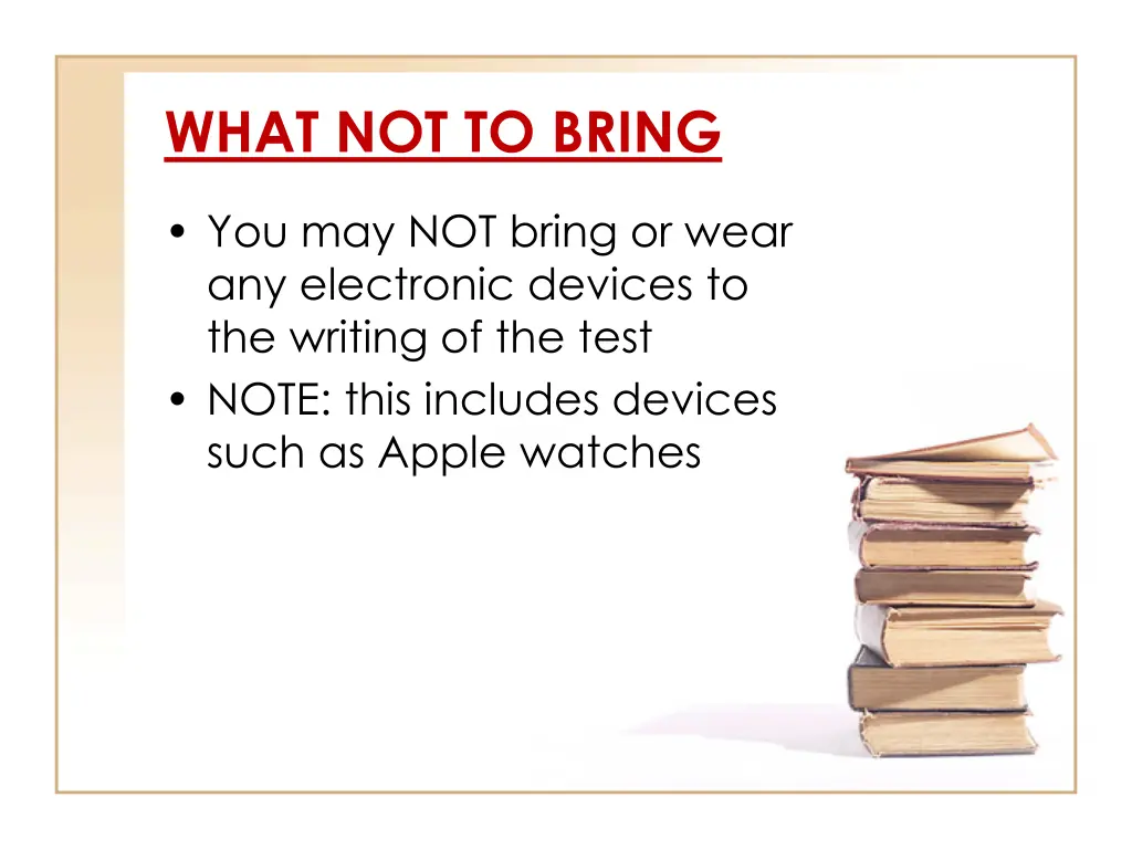 what not to bring