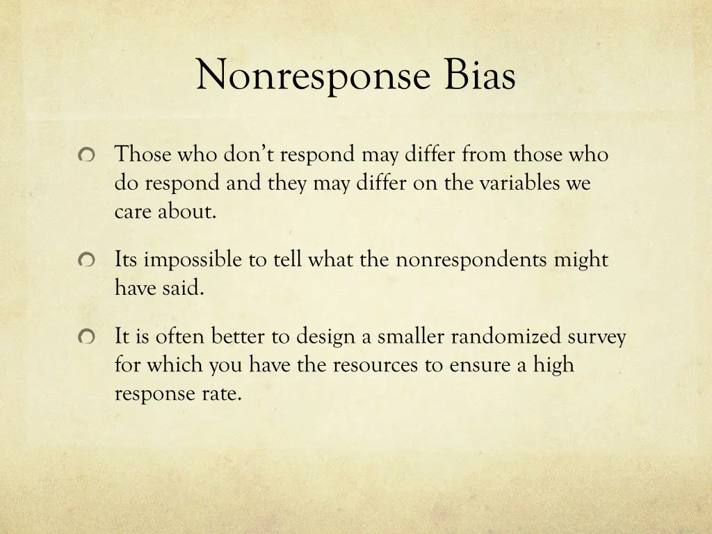 nonresponse bias