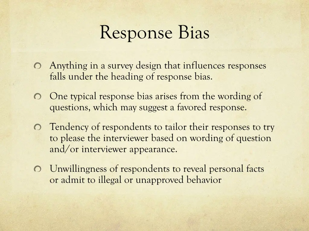 response bias
