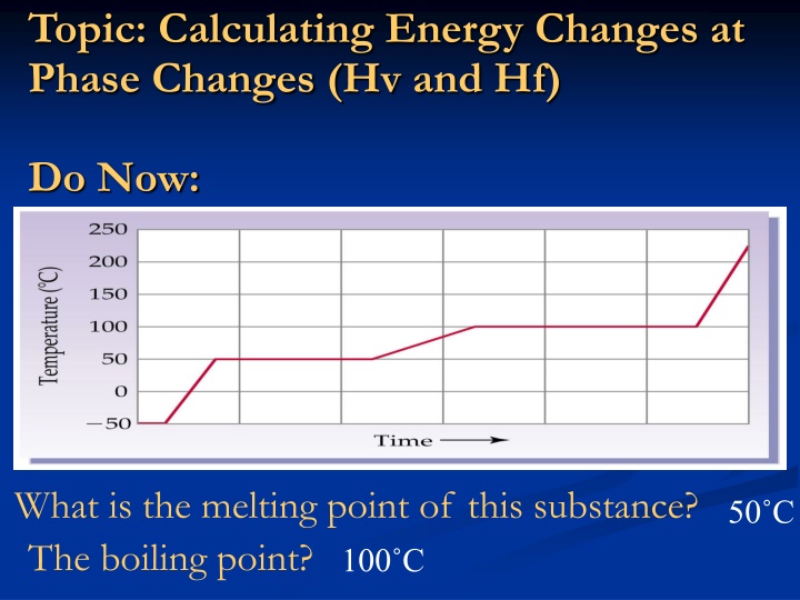 topic calculating energy changes at phase changes