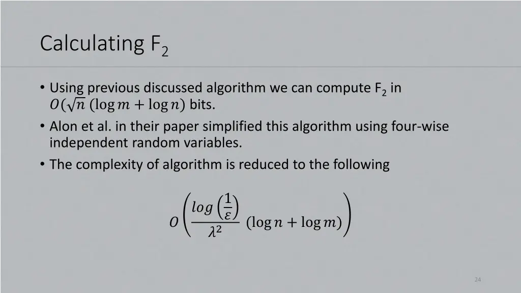 calculating f 2
