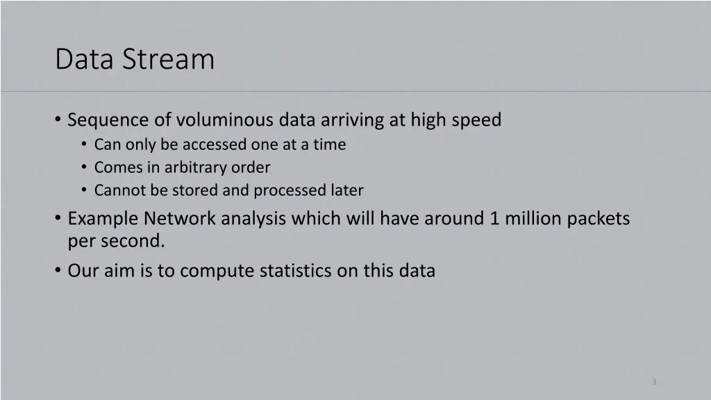 data stream