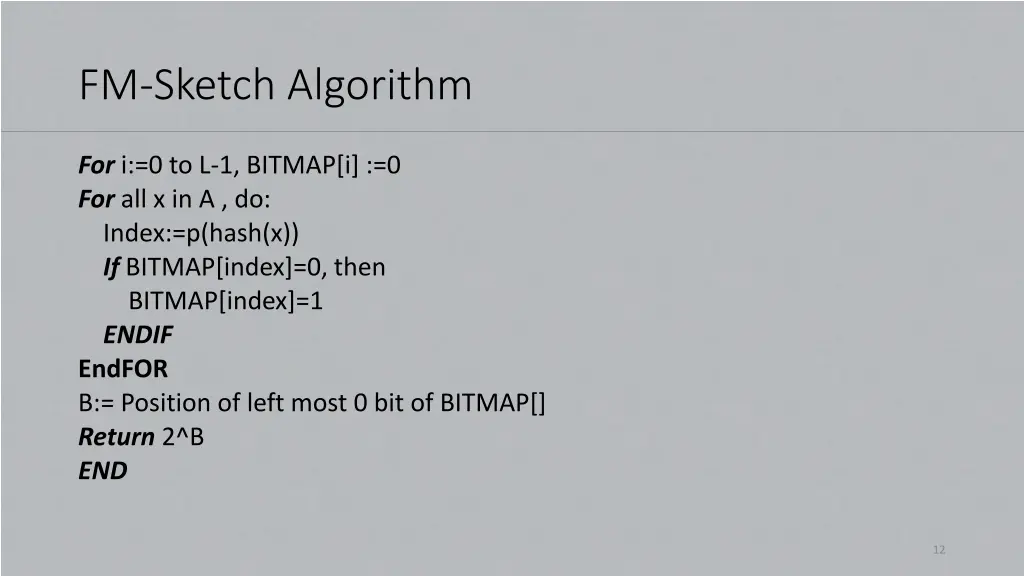 fm sketch algorithm