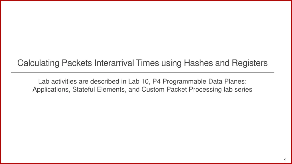 calculating packets interarrival times using
