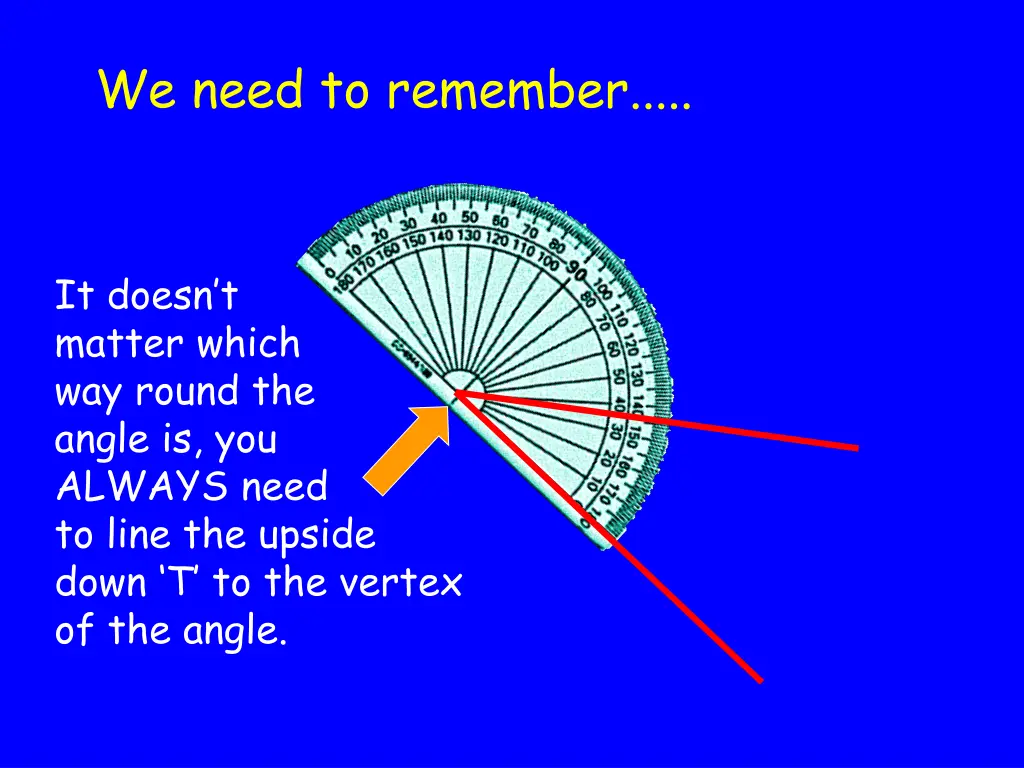 we need to remember
