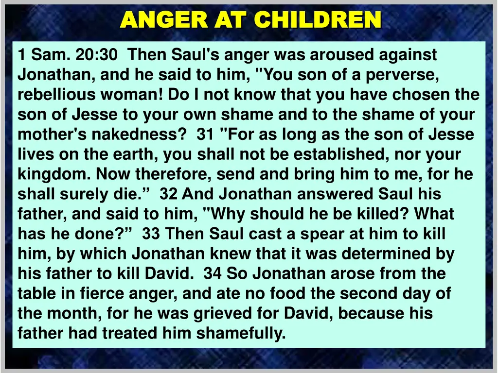 anger at children anger at children