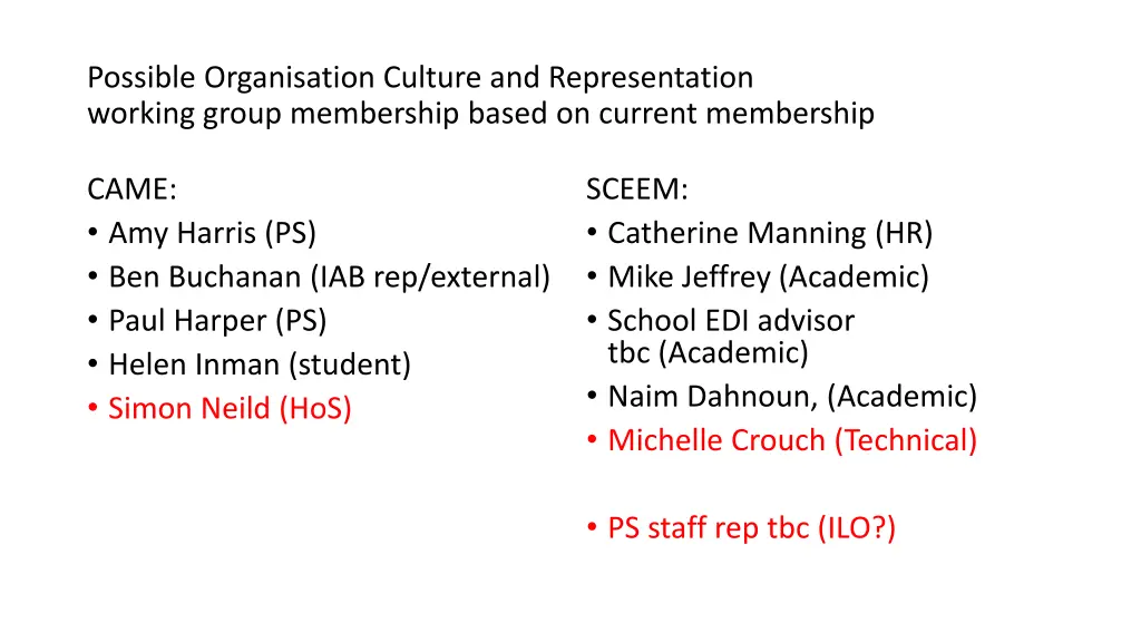 possible organisation culture and representation 1