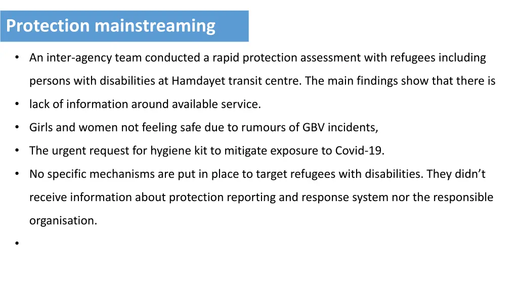 protection mainstreaming