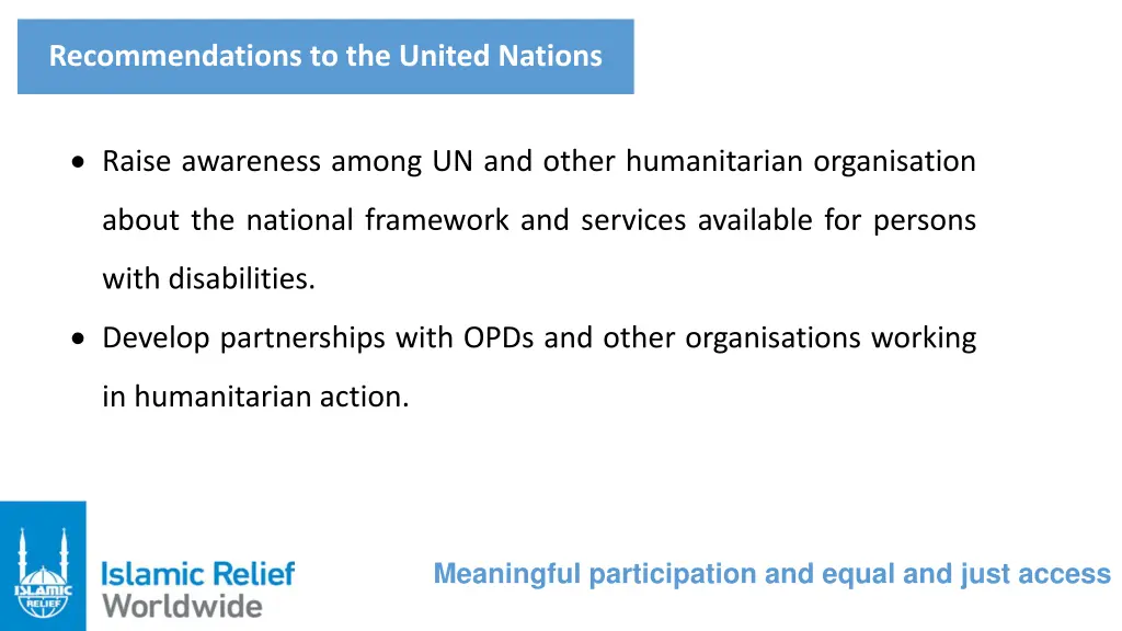 recommendations to the united nations
