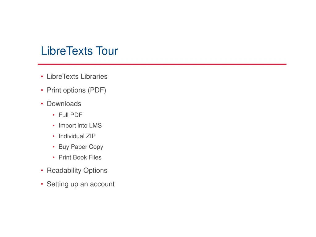 libretexts tour