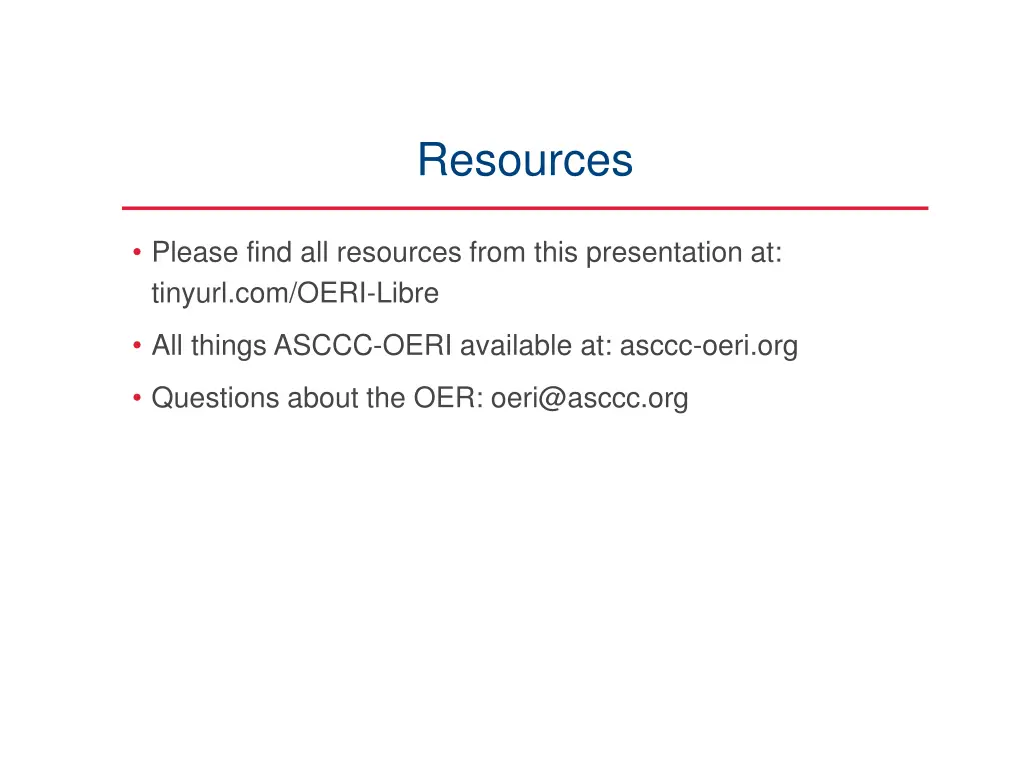 resources