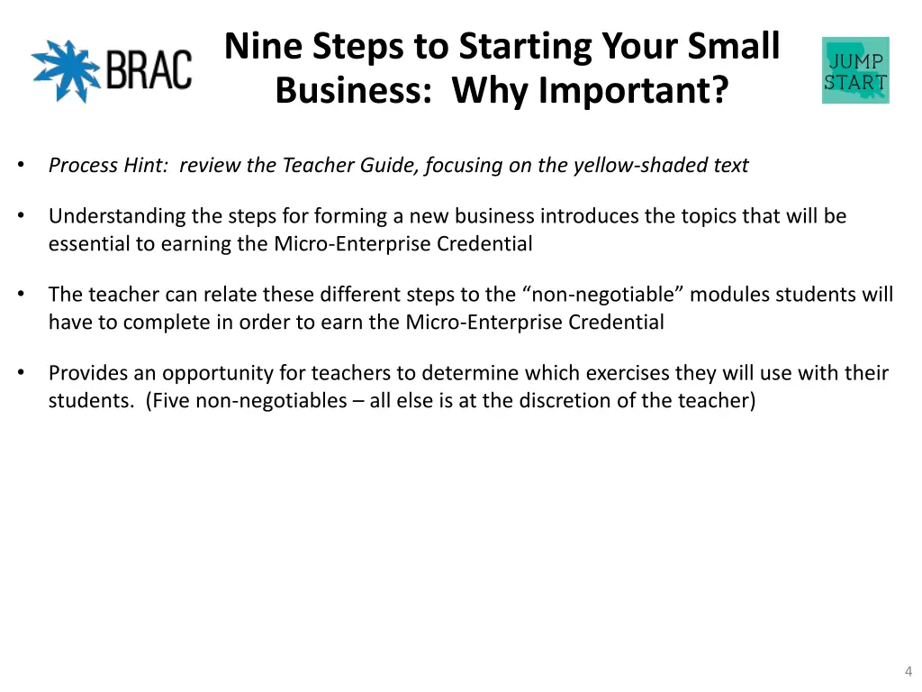 nine steps to starting your small business