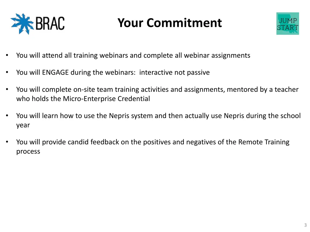 your commitment