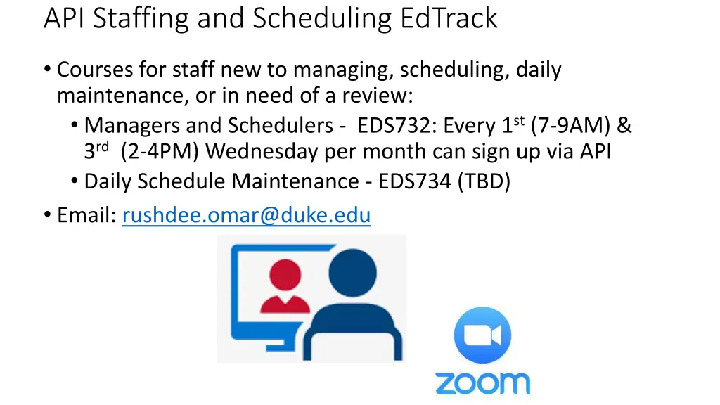 api staffing and scheduling edtrack