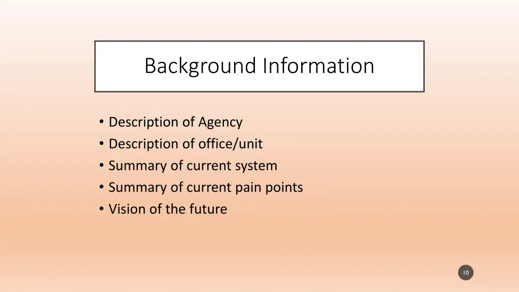 background information