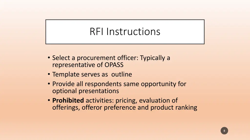 rfi instructions
