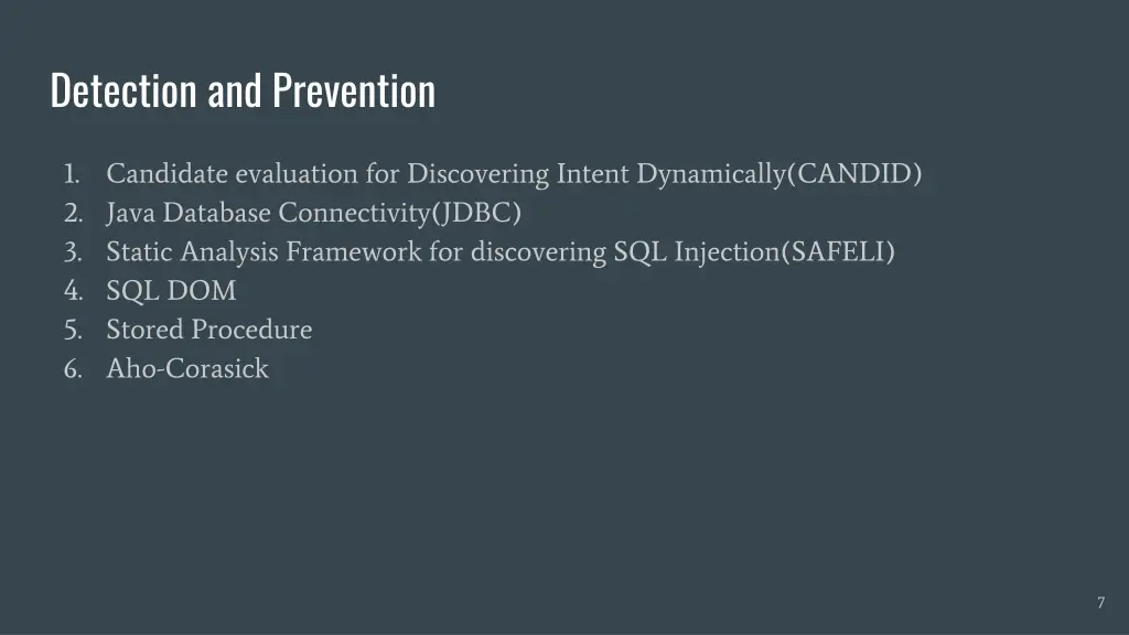 detection and prevention 1