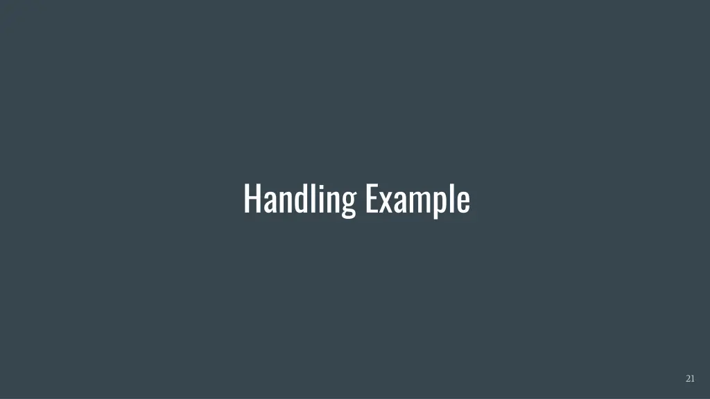 handling example