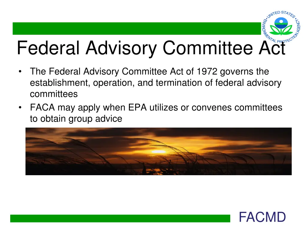 federal advisory committee act