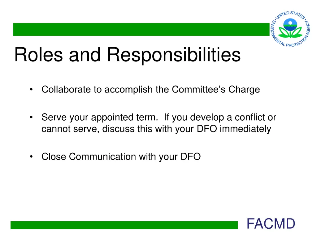 roles and responsibilities