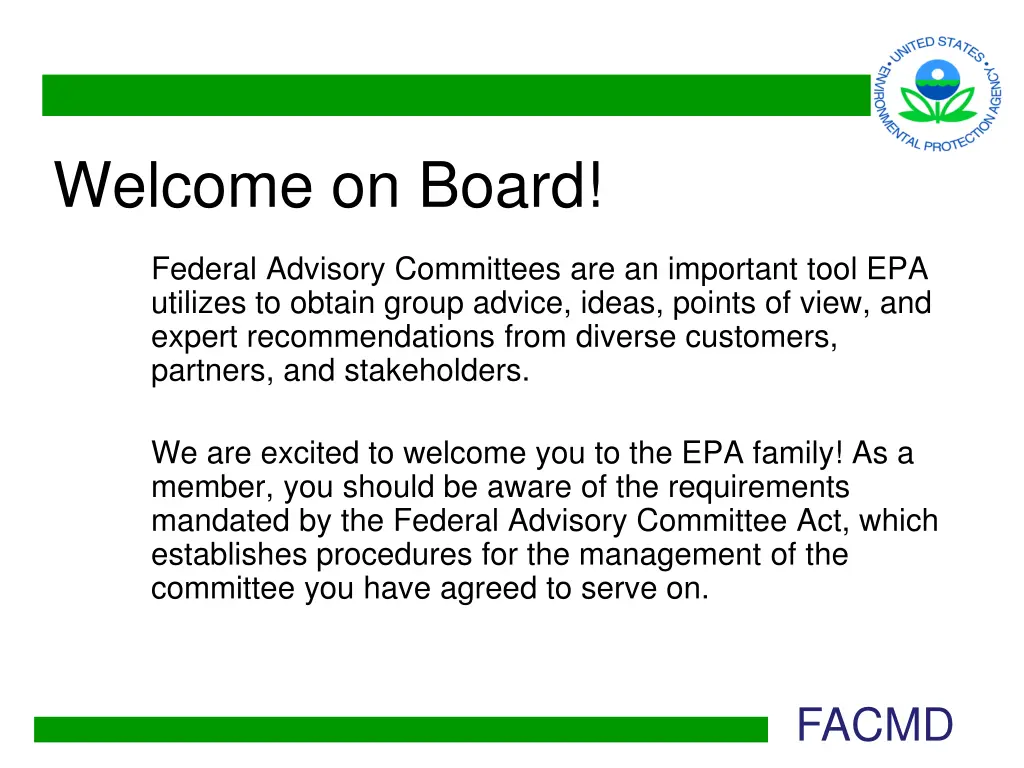 welcome on board