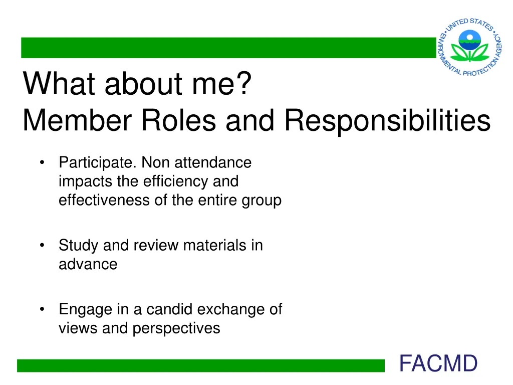 what about me member roles and responsibilities