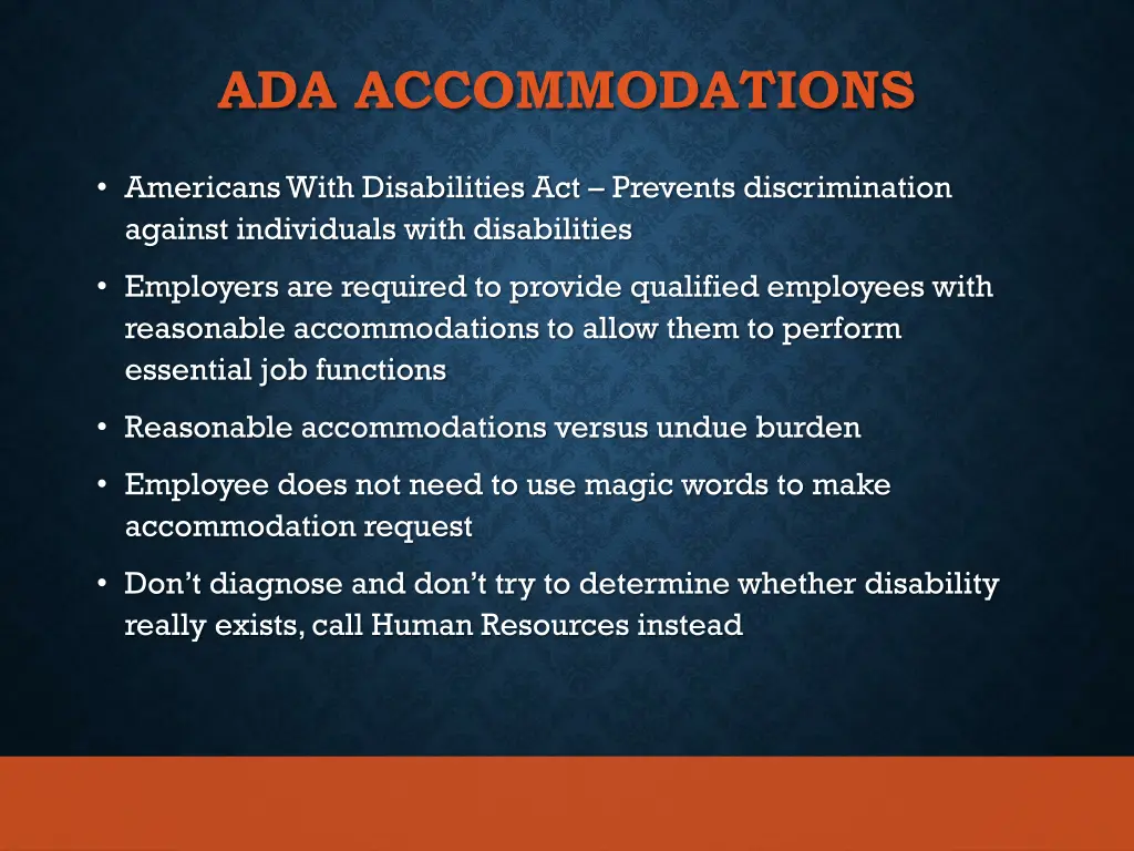 ada accommodations