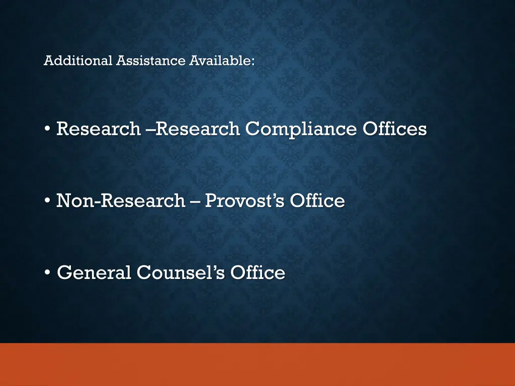 additional assistance available