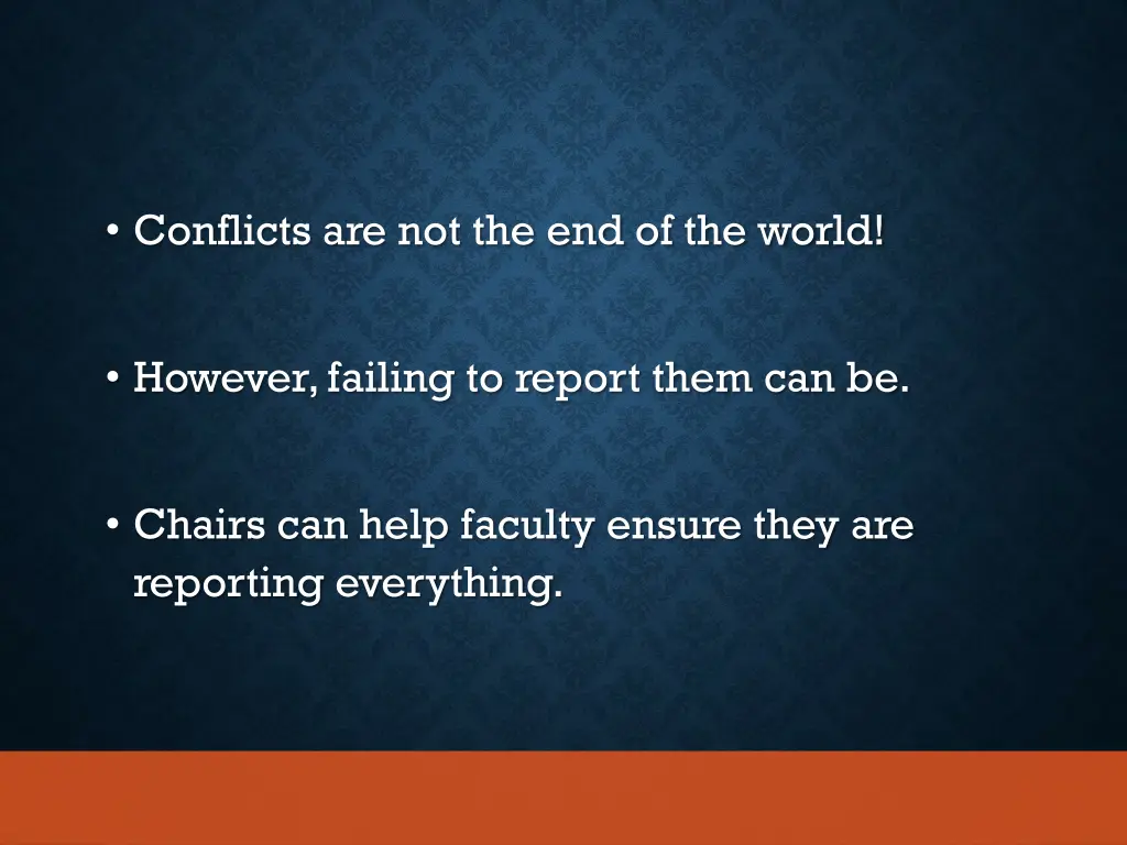 conflicts are not the end of the world