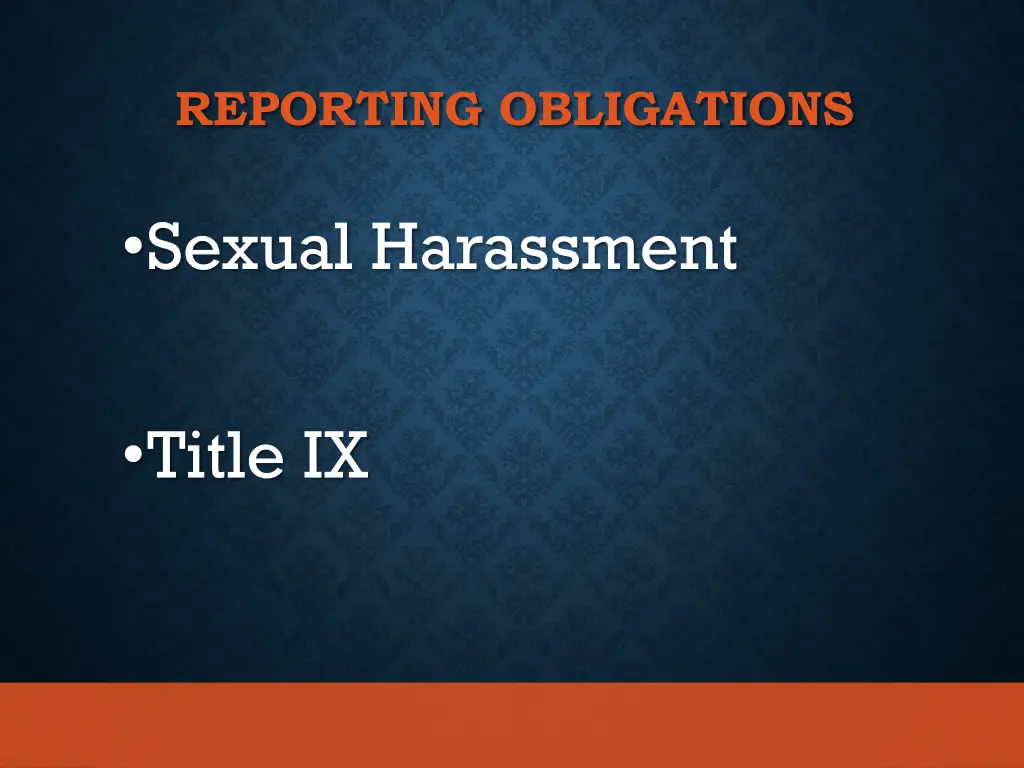 reporting obligations