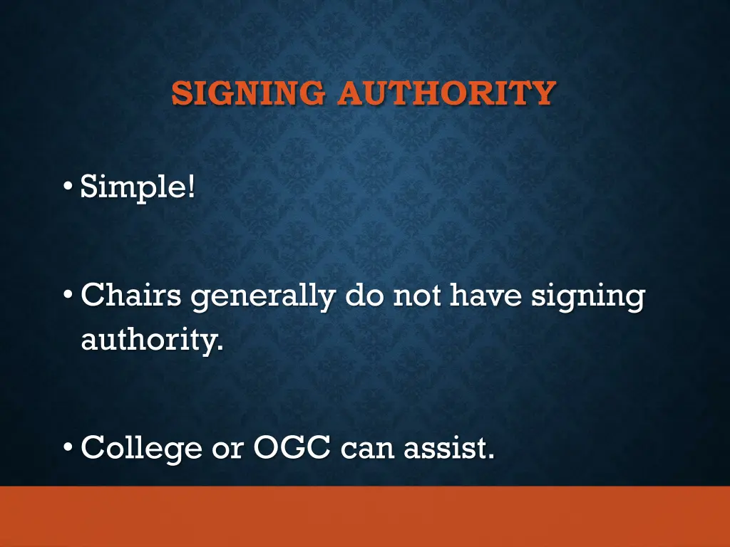 signing authority